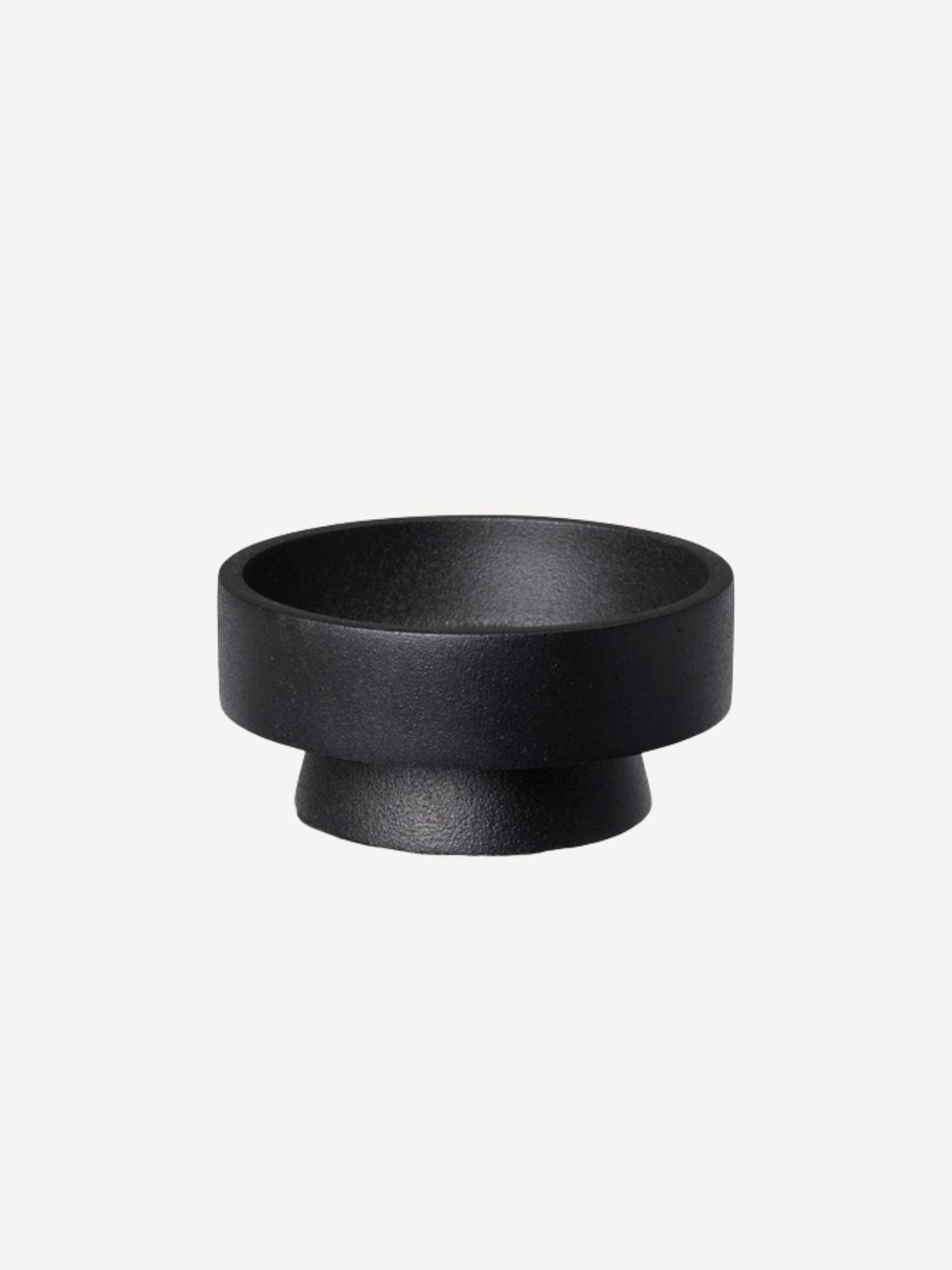 Candle holder Anker, Ø10 x H4 cm, black