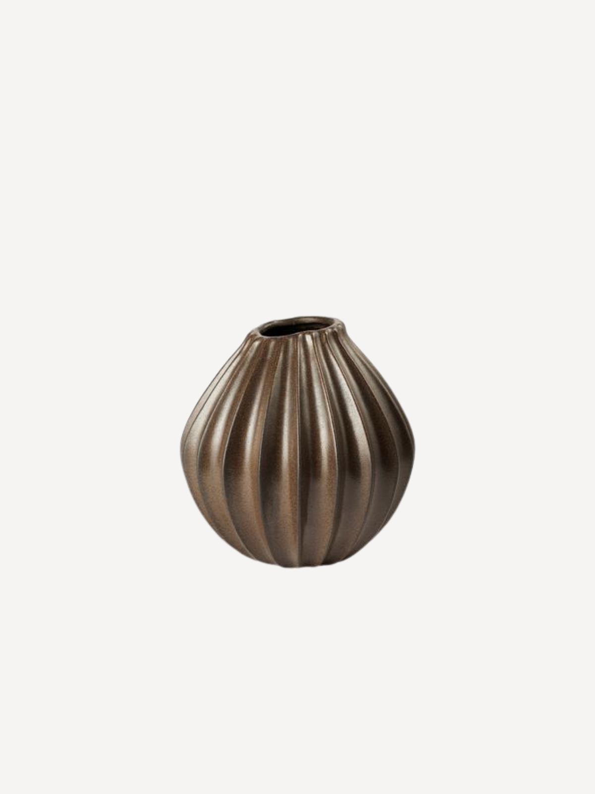 Vase Wide, M, Braun