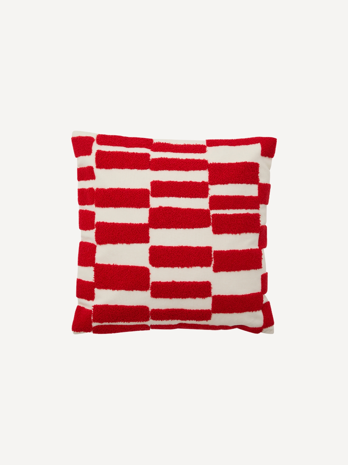 Kissenbezug Furud, für Füllung 50 x 50 cm, Rot/Weiß Kissenbezug Furud, für Füllung 50 x 50 cm, Rot/Weiß