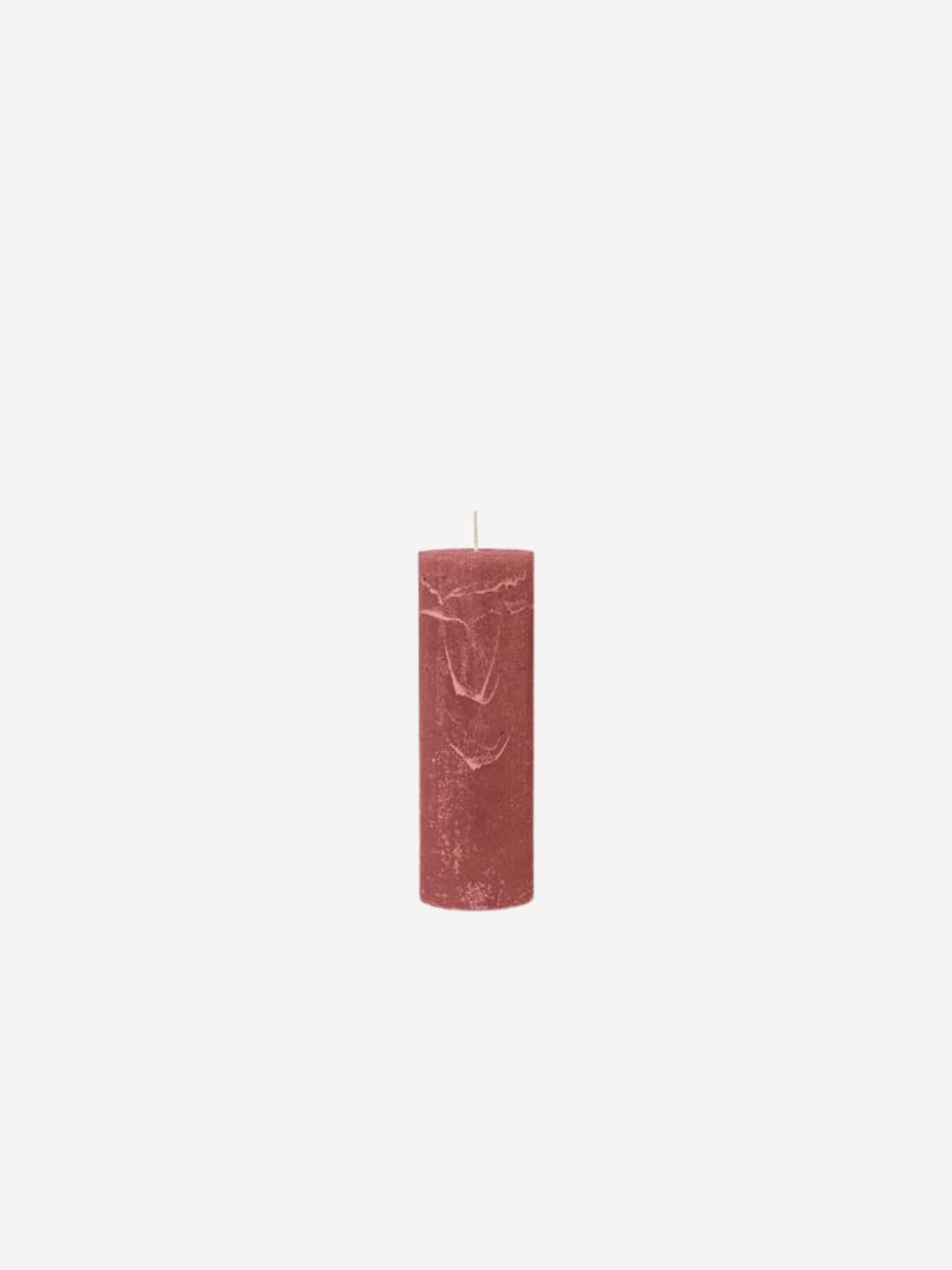 Rustic Pillar Candle, H15 cm, Red