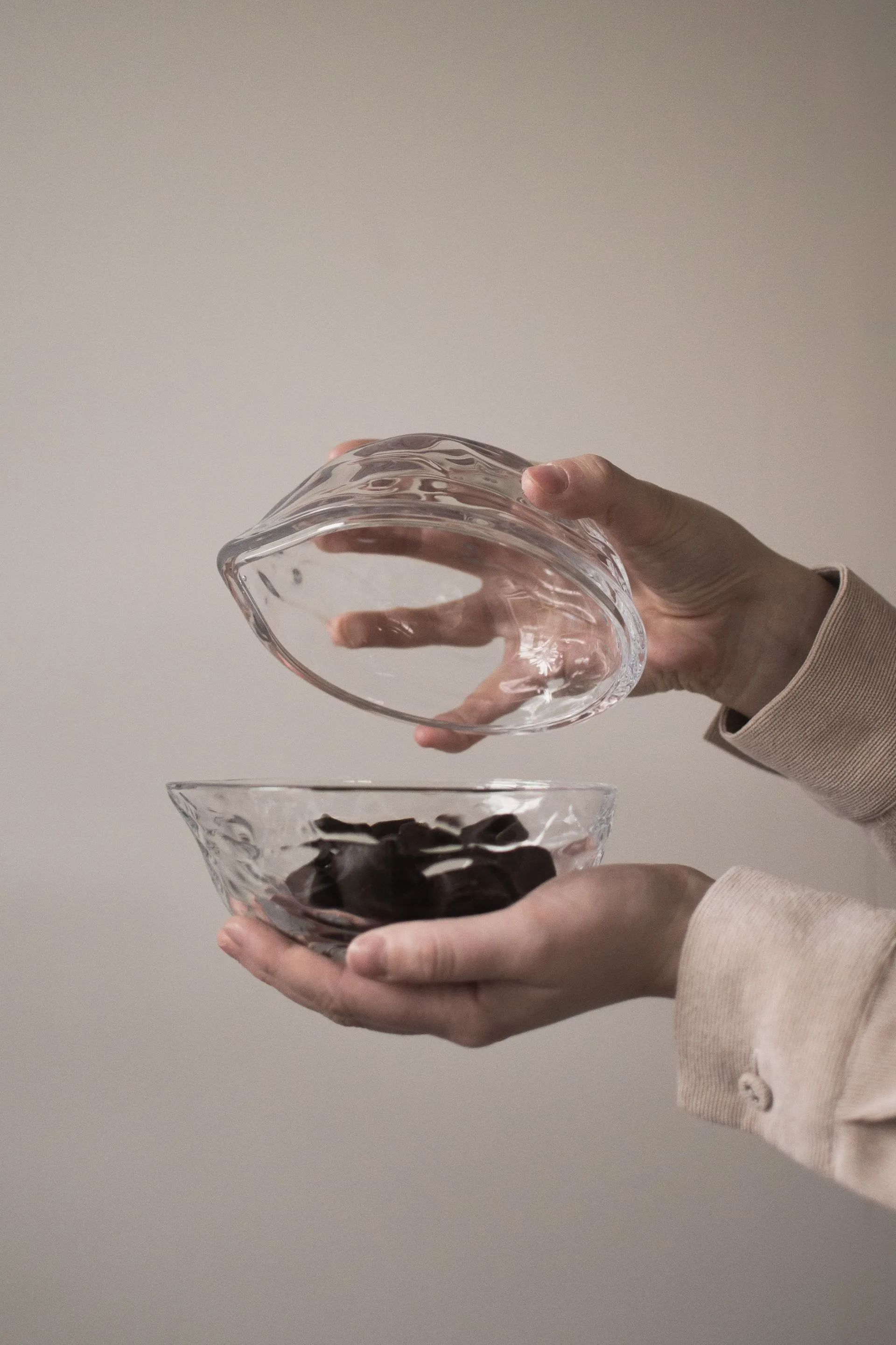 Walnut bowl, clear