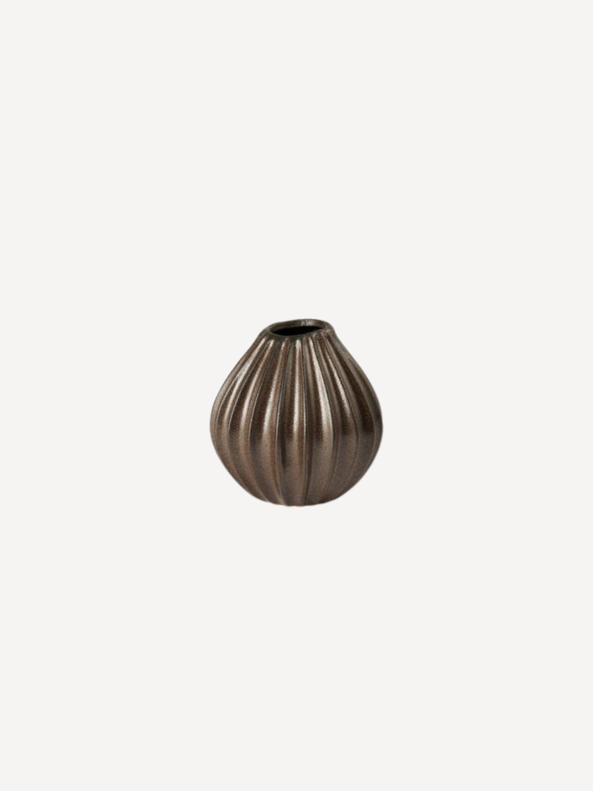 Vase Wide, S, Brown