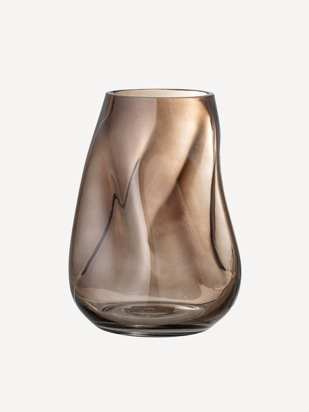 Glasvase Inglof, Braun Glasvase Inglof, Braun