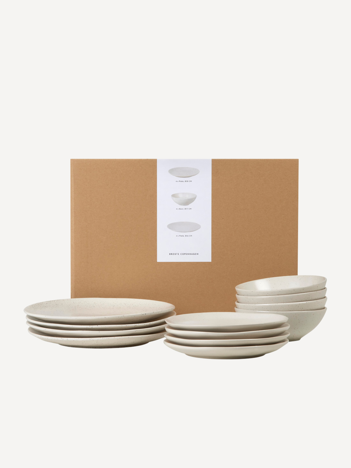 Nordic Vanilla tableware set for four (12 pieces)