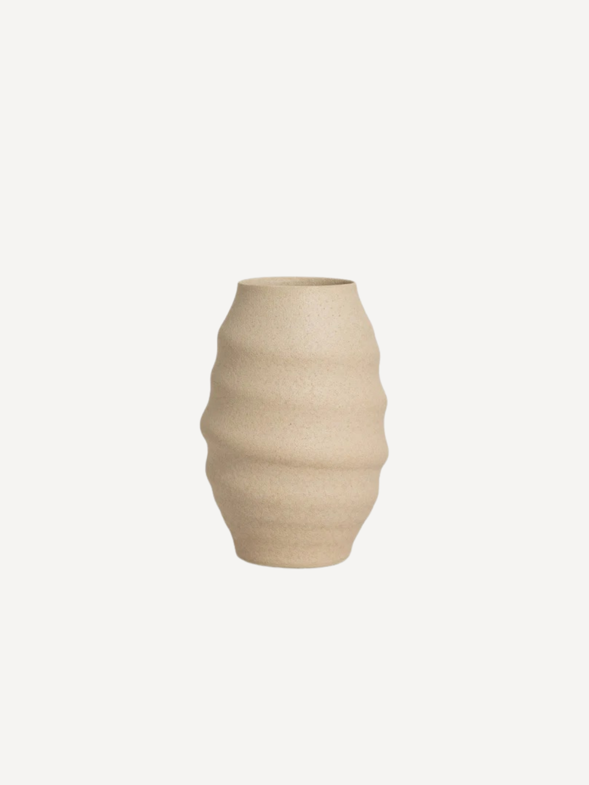 Aonia Glazed Vase, cream