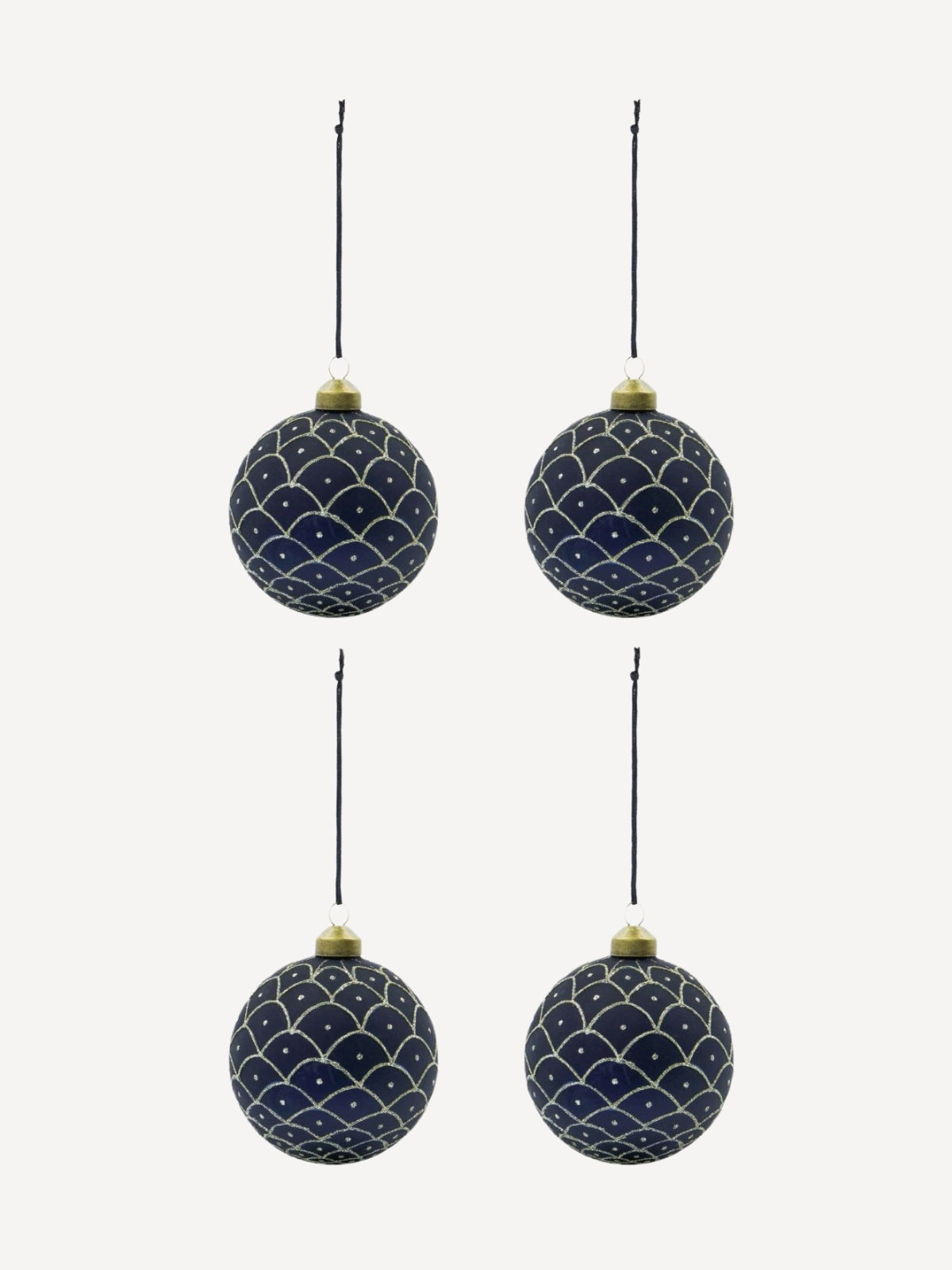 Baumschmuck Epoca, 4er Set, Lila-Blau Baumschmuck Epoca, 4er Set, Lila-Blau