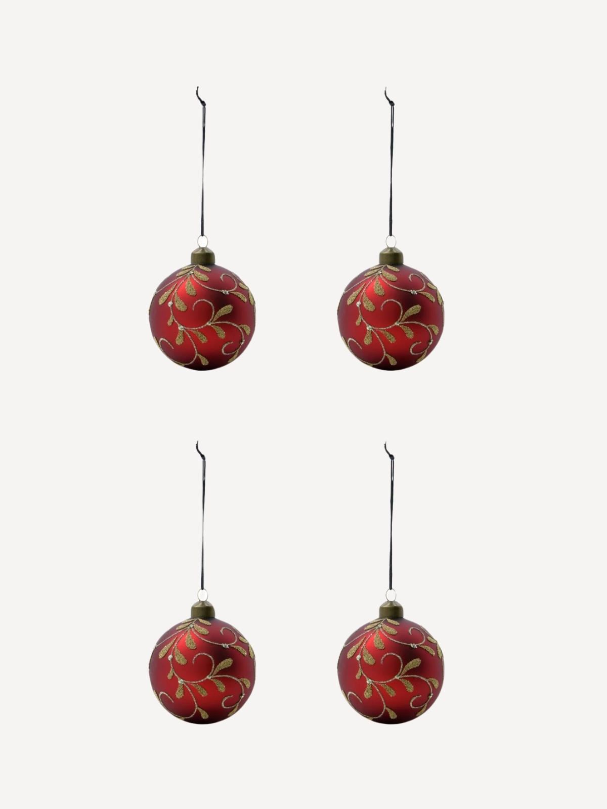 Baumschmuck Flori, 4er Set, Rot Baumschmuck Flori, 4er Set, Rot