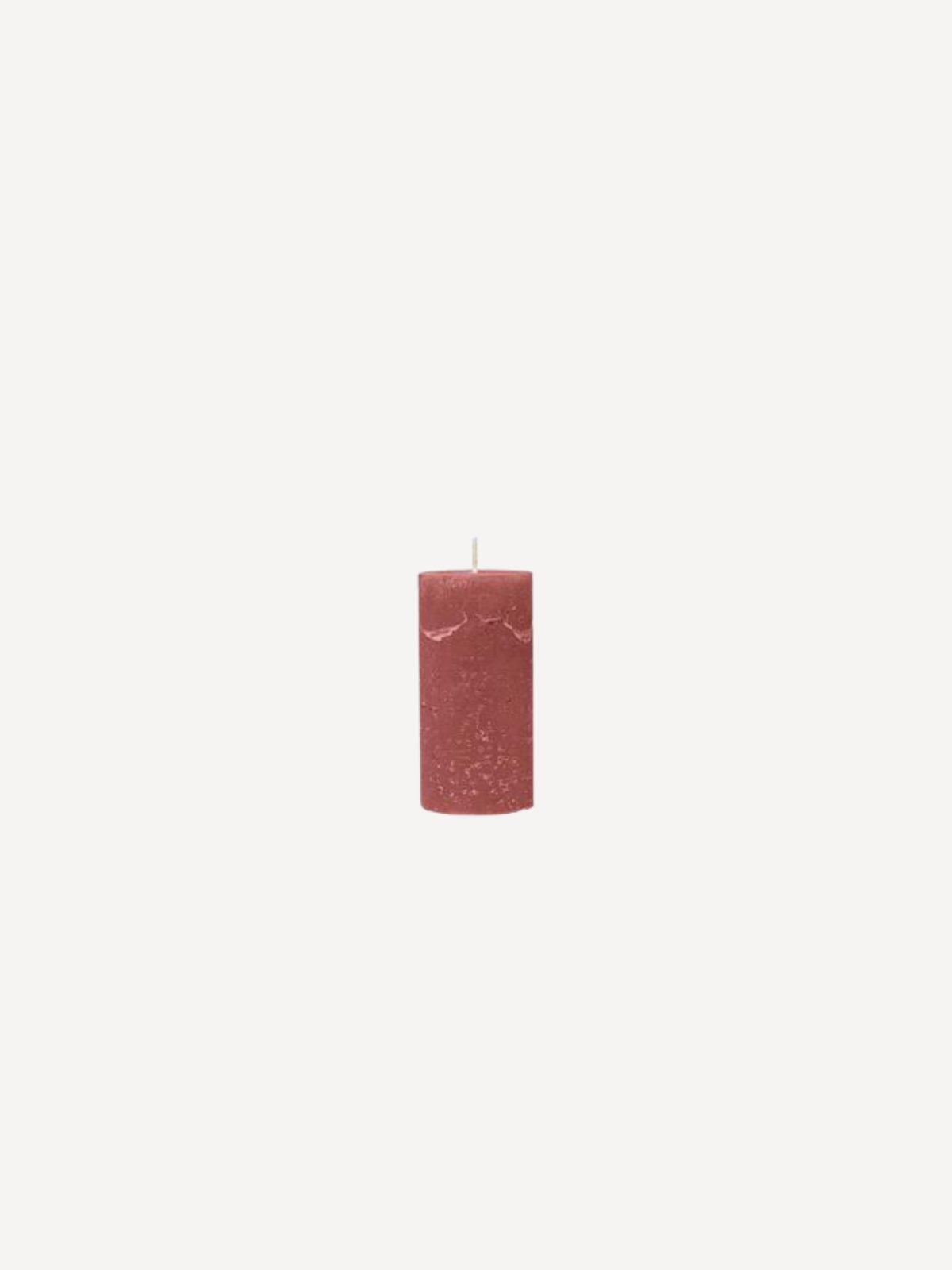 Rustic Pillar Candle, H10 cm, Red