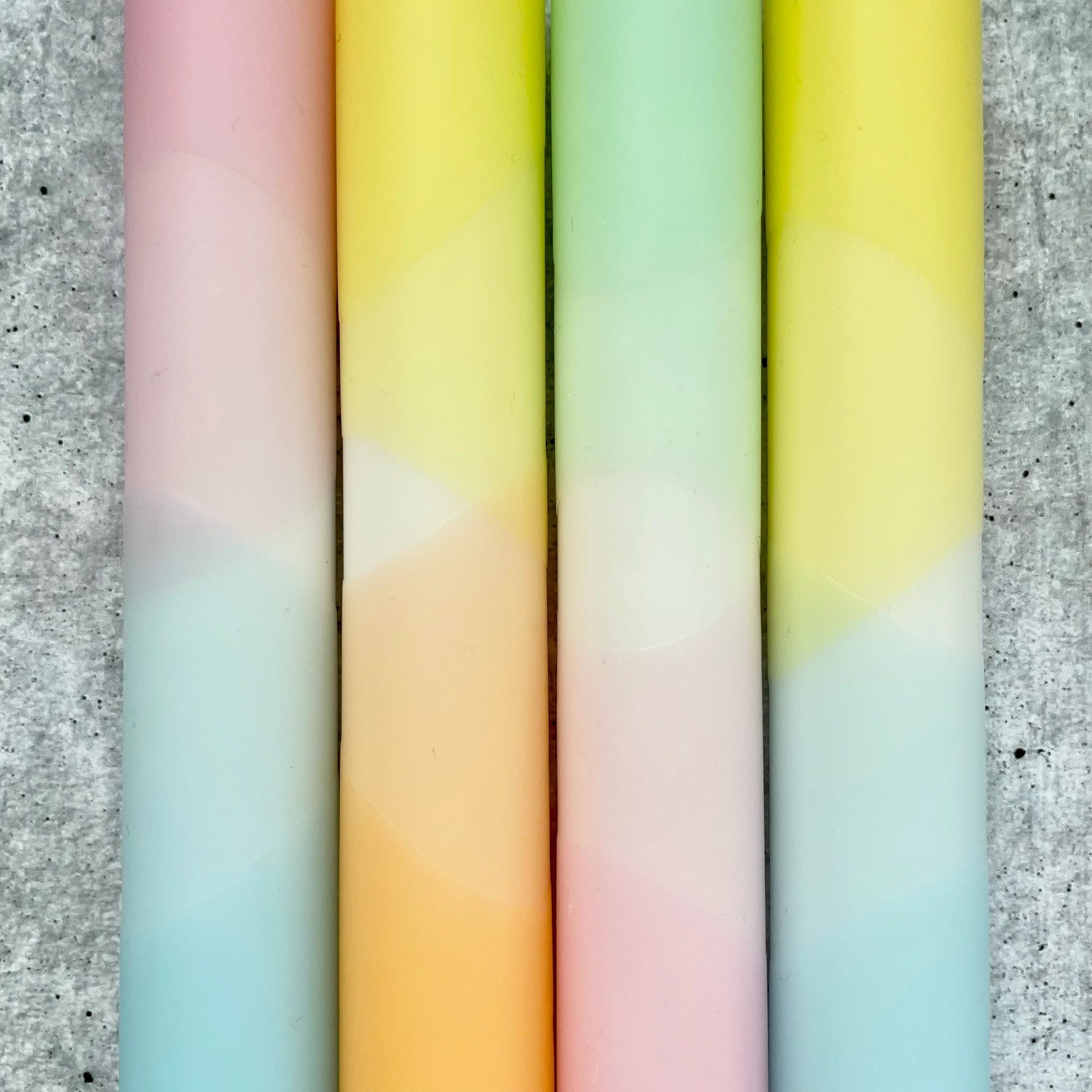 Dip Dye Candle, Set of 4, pastel mix