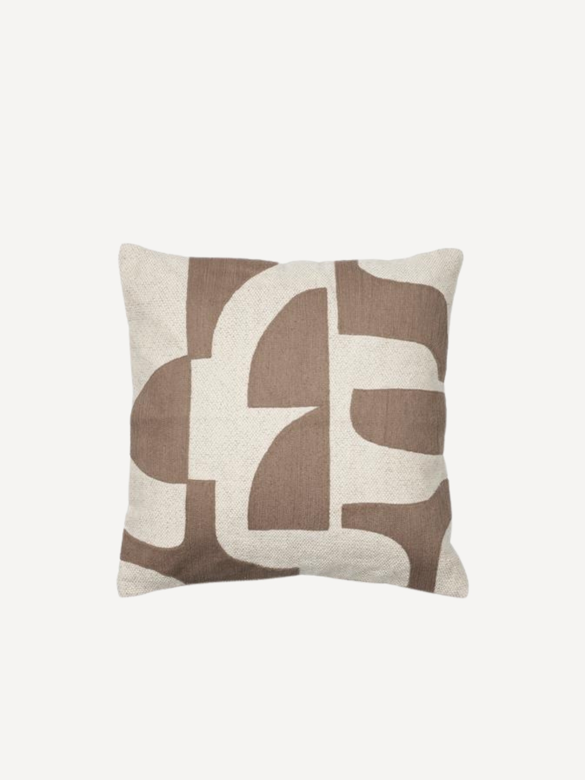 Kissenbezug Mundo, 50x50cm, Braun/Off White Kissenbezug Mundo, 50x50cm, Braun/Off White