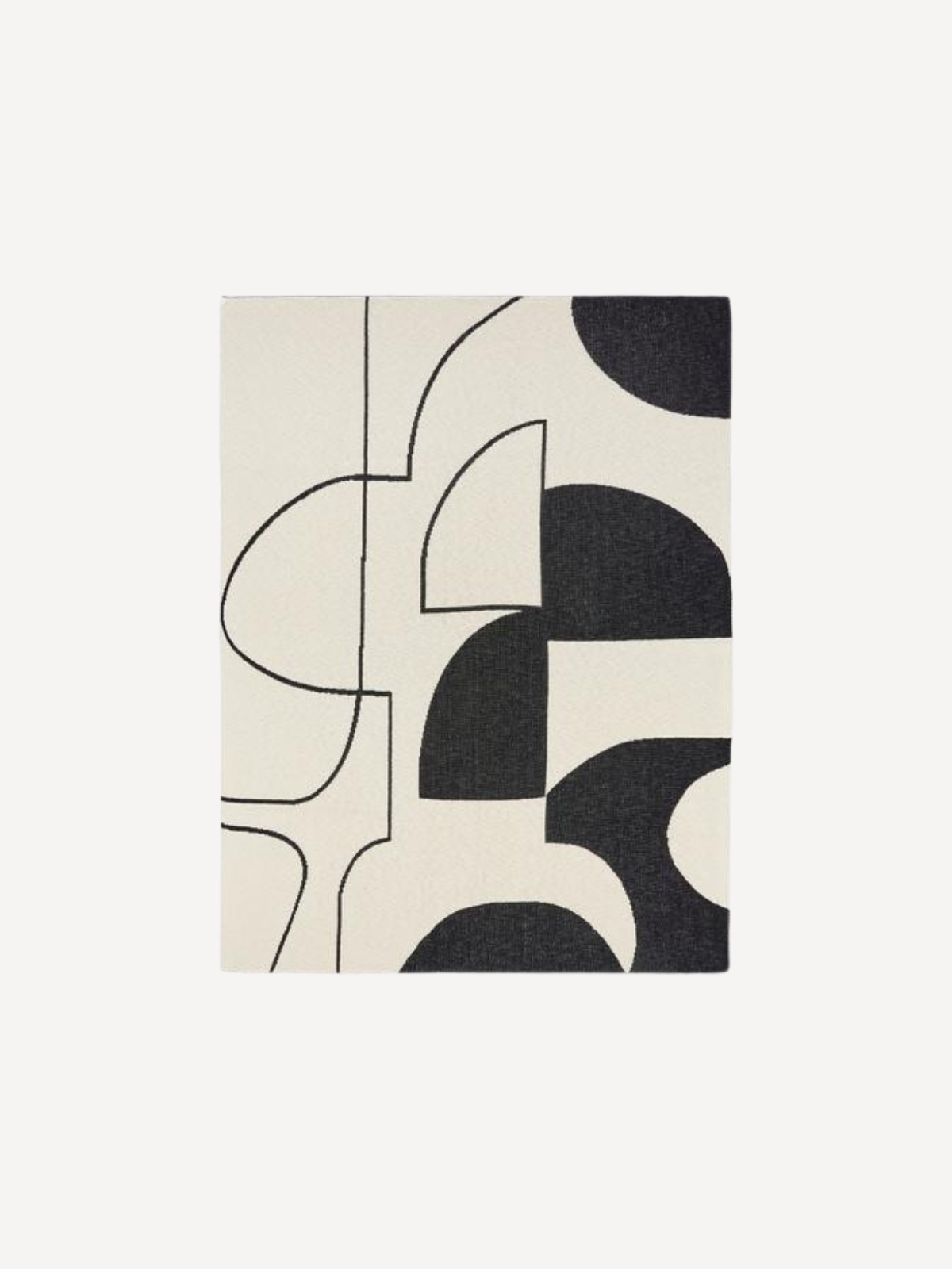 Decke Maren, Schwarz/Off White Decke Maren, Schwarz/Off White