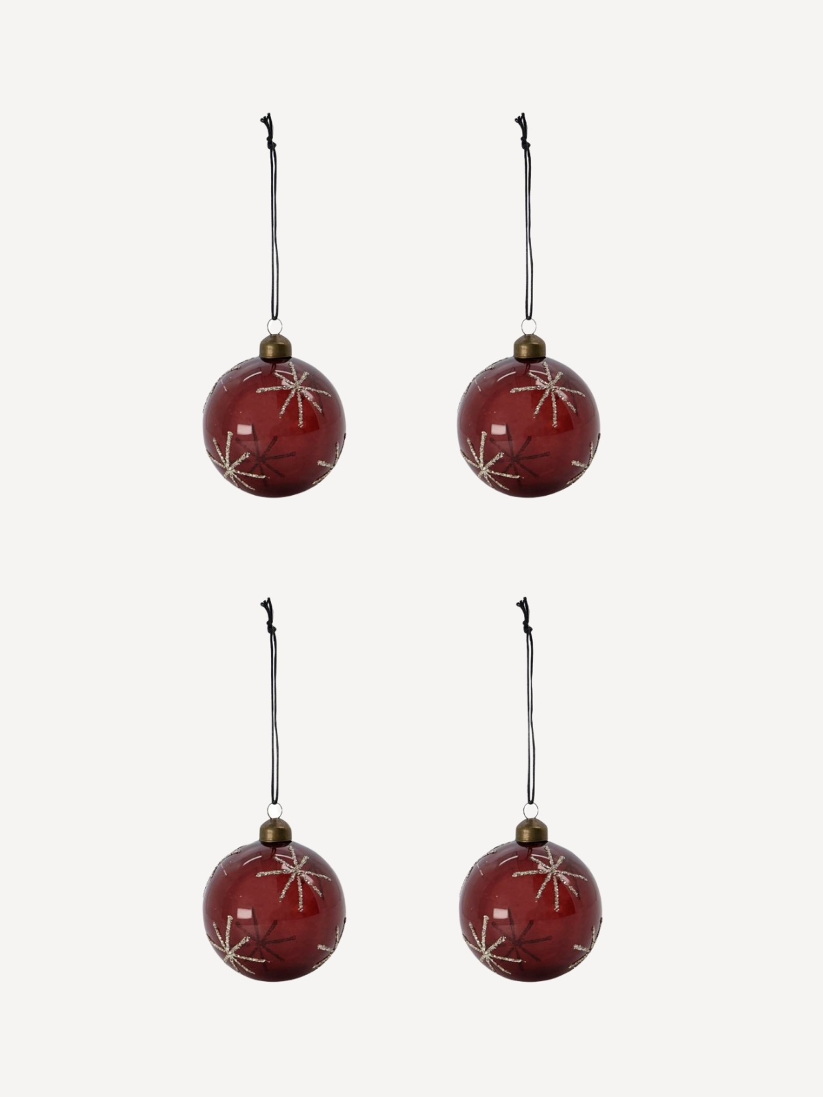 Baumschmuck Star, 4er Set, Bordeaux Baumschmuck Star, 4er Set, Bordeaux