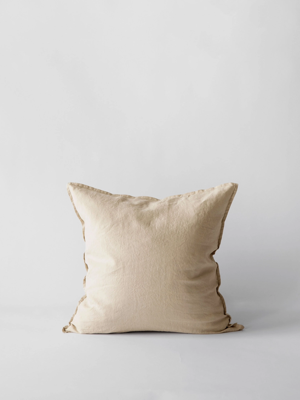 Washed Linen Kissenbezug, 50x50cm, Sand Washed Linen Kissenbezug, 50x50cm, Sand