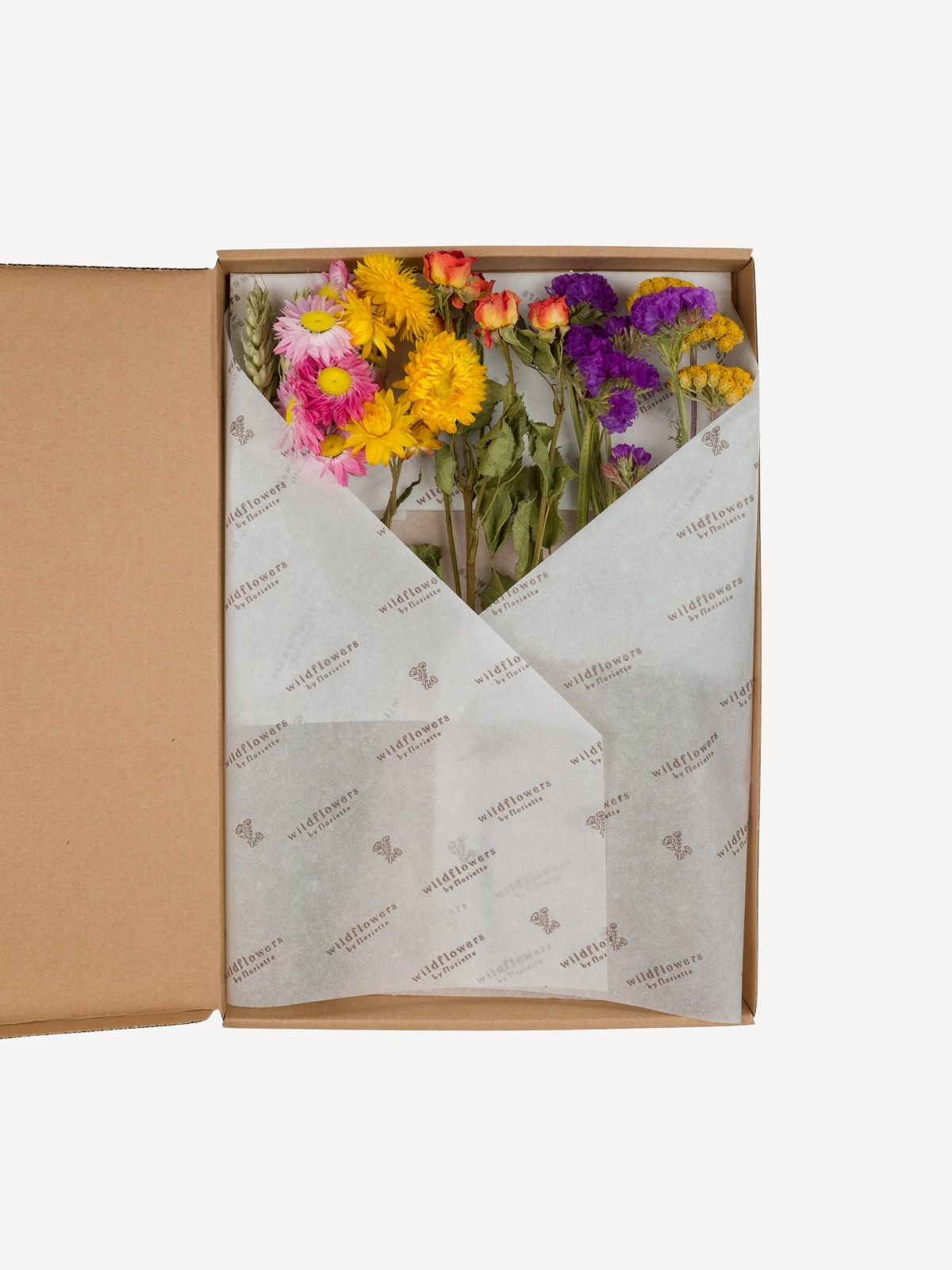 Trockenblumen Geschenkbox, Bunt