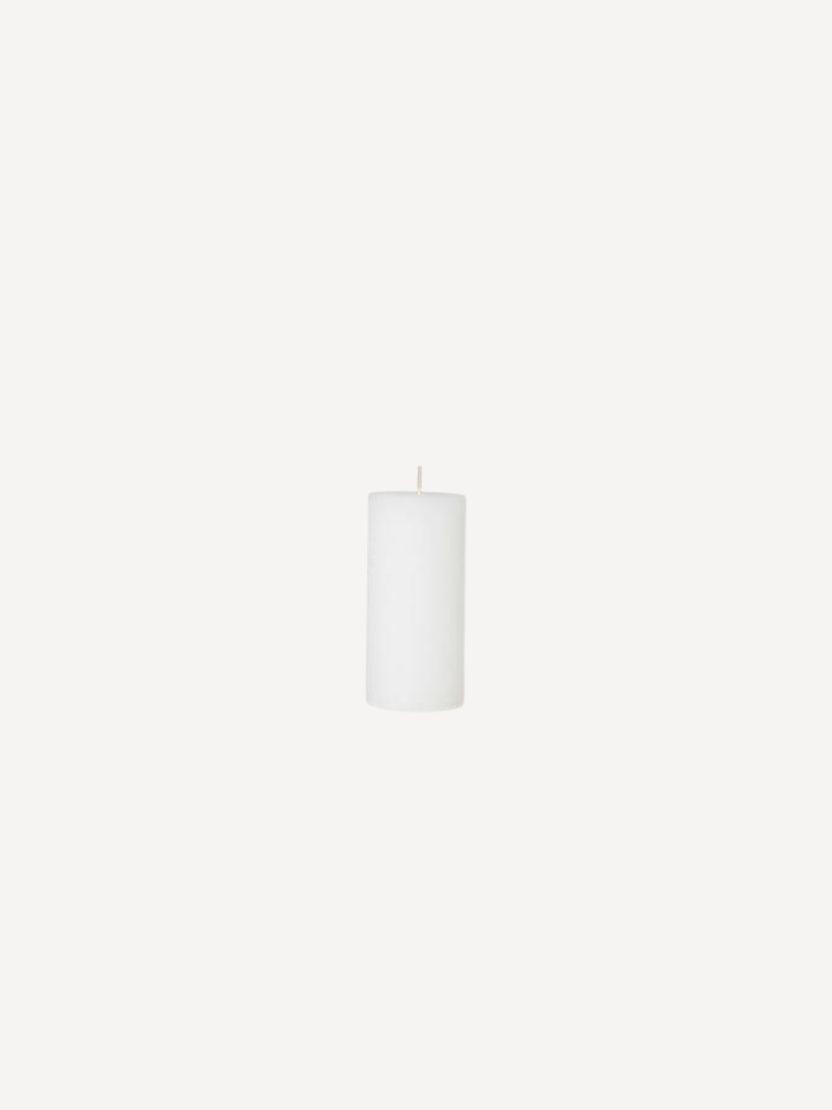 Rustic Pillar Candle, H15 cm, Pure White 