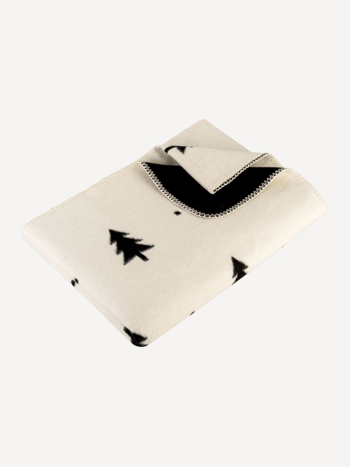 Kuscheldecke Smilla aus 100% Bio-Baumwolle, Schwarz/Natur Kuscheldecke Smilla aus 100% Bio-Baumwolle, Schwarz/Natur
