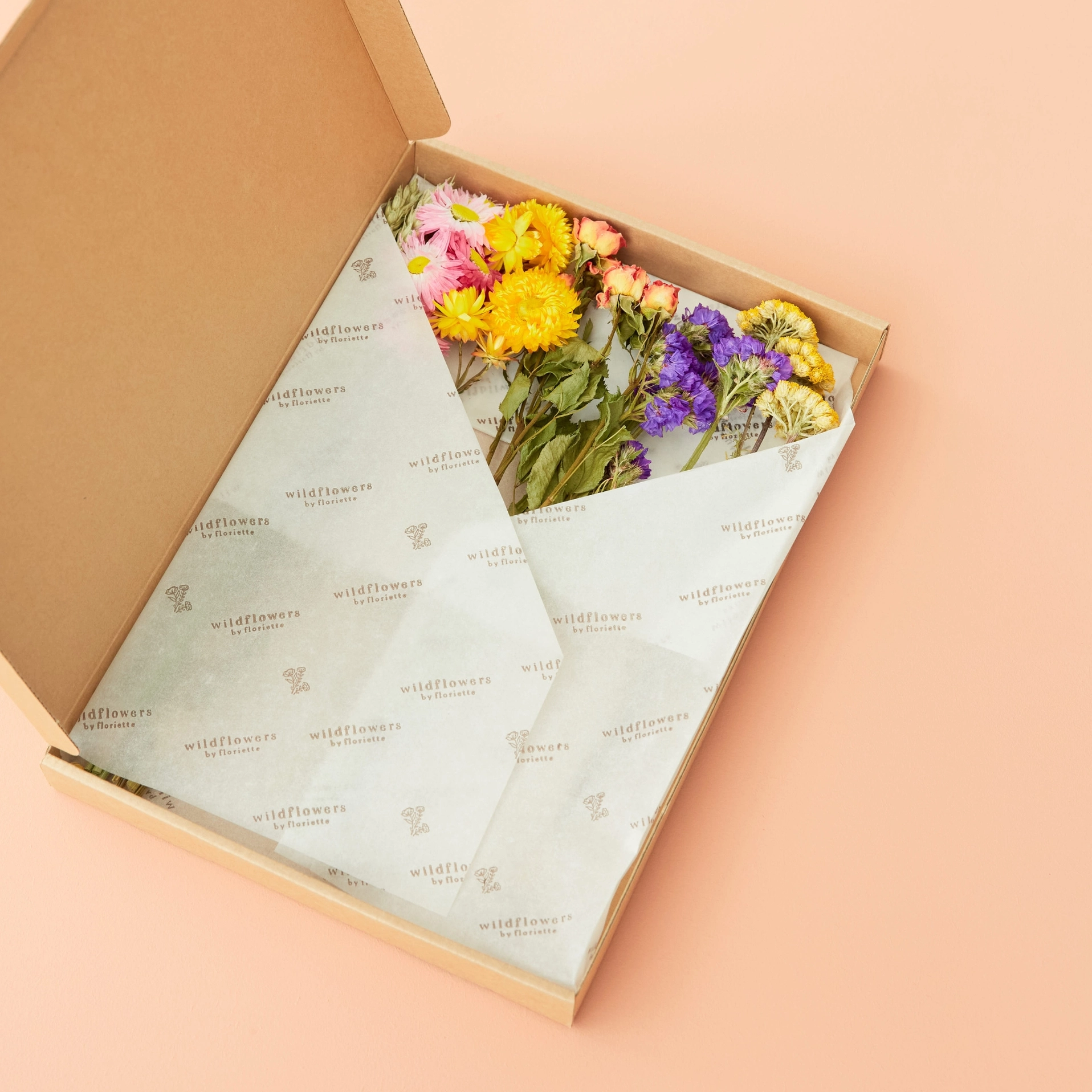 Trockenblumen Geschenkbox, Bunt