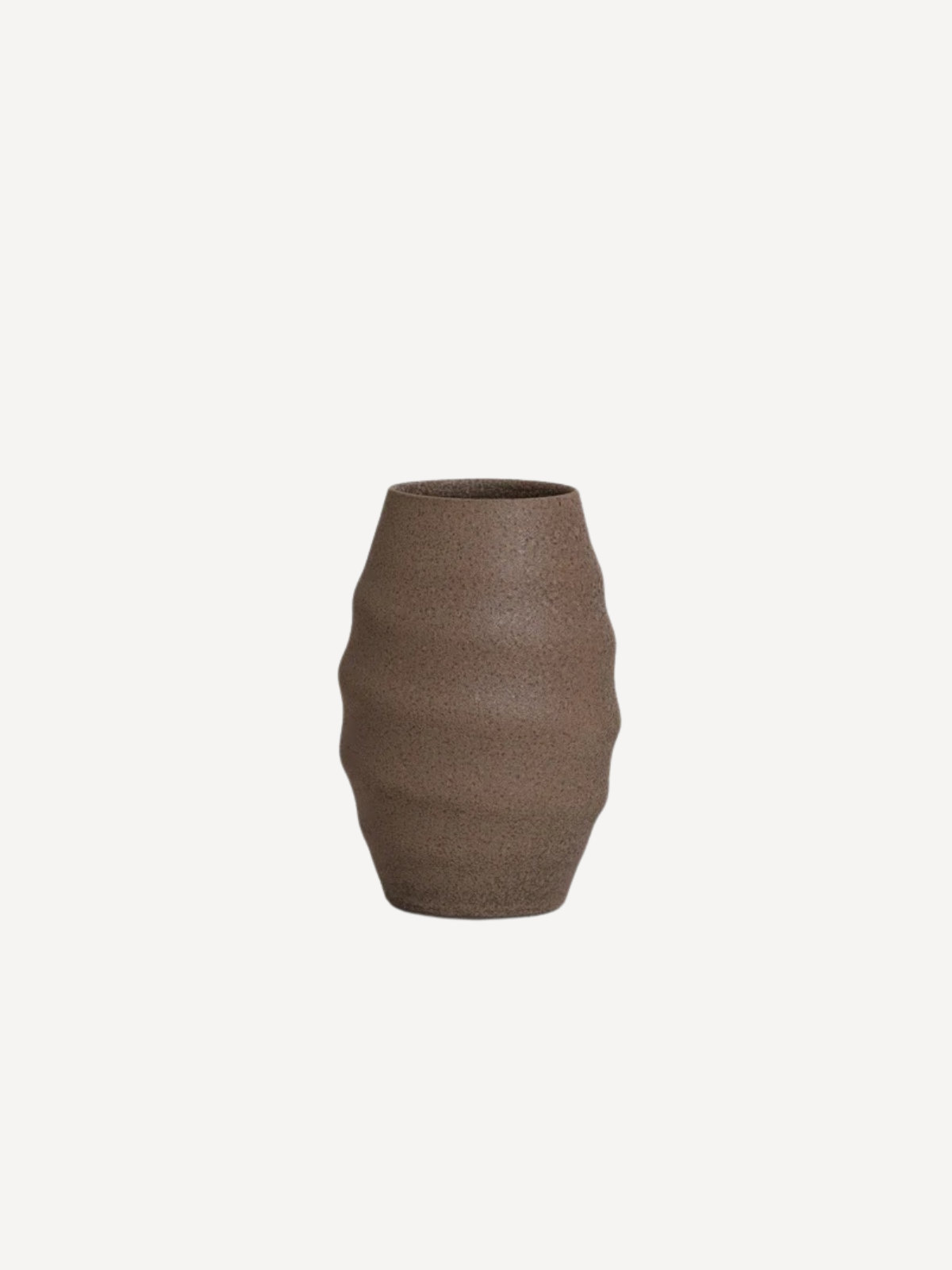 Aonia Glazed Vase, brown