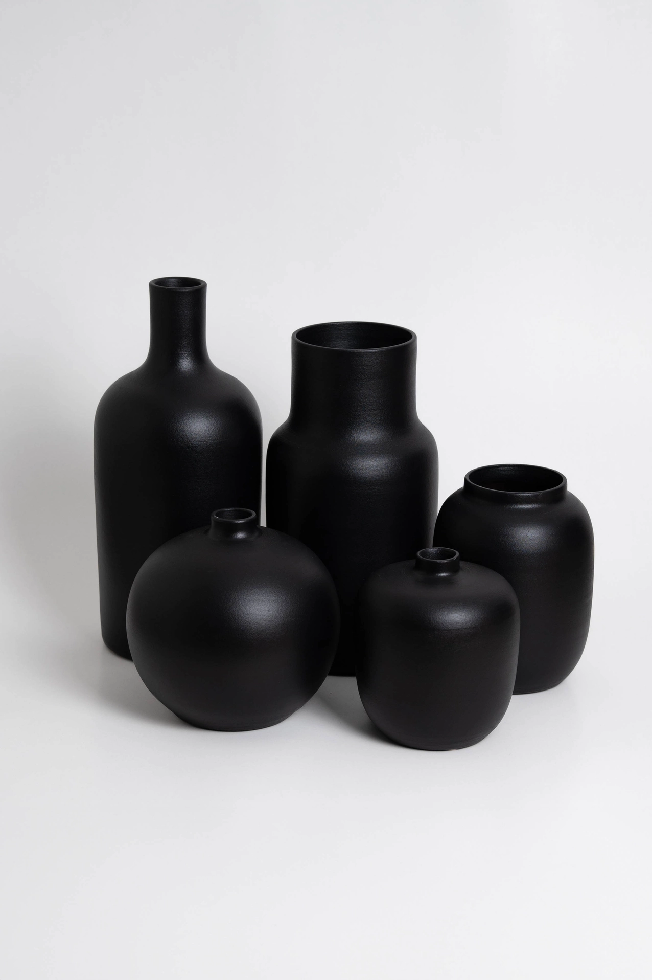 Vase Blanc 10, black