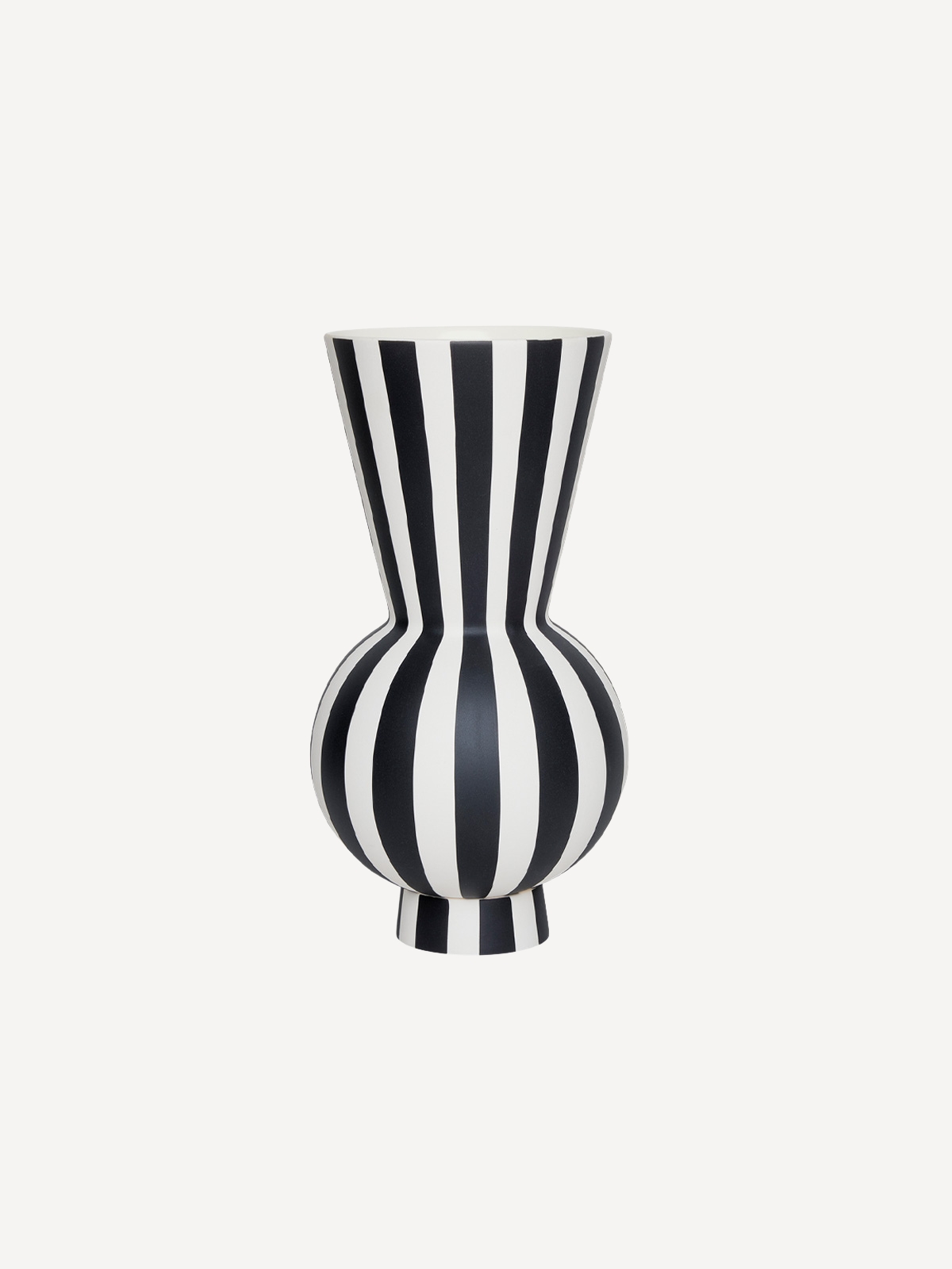 Vase Toppu rund, Schwarz Vase Toppu rund, Schwarz