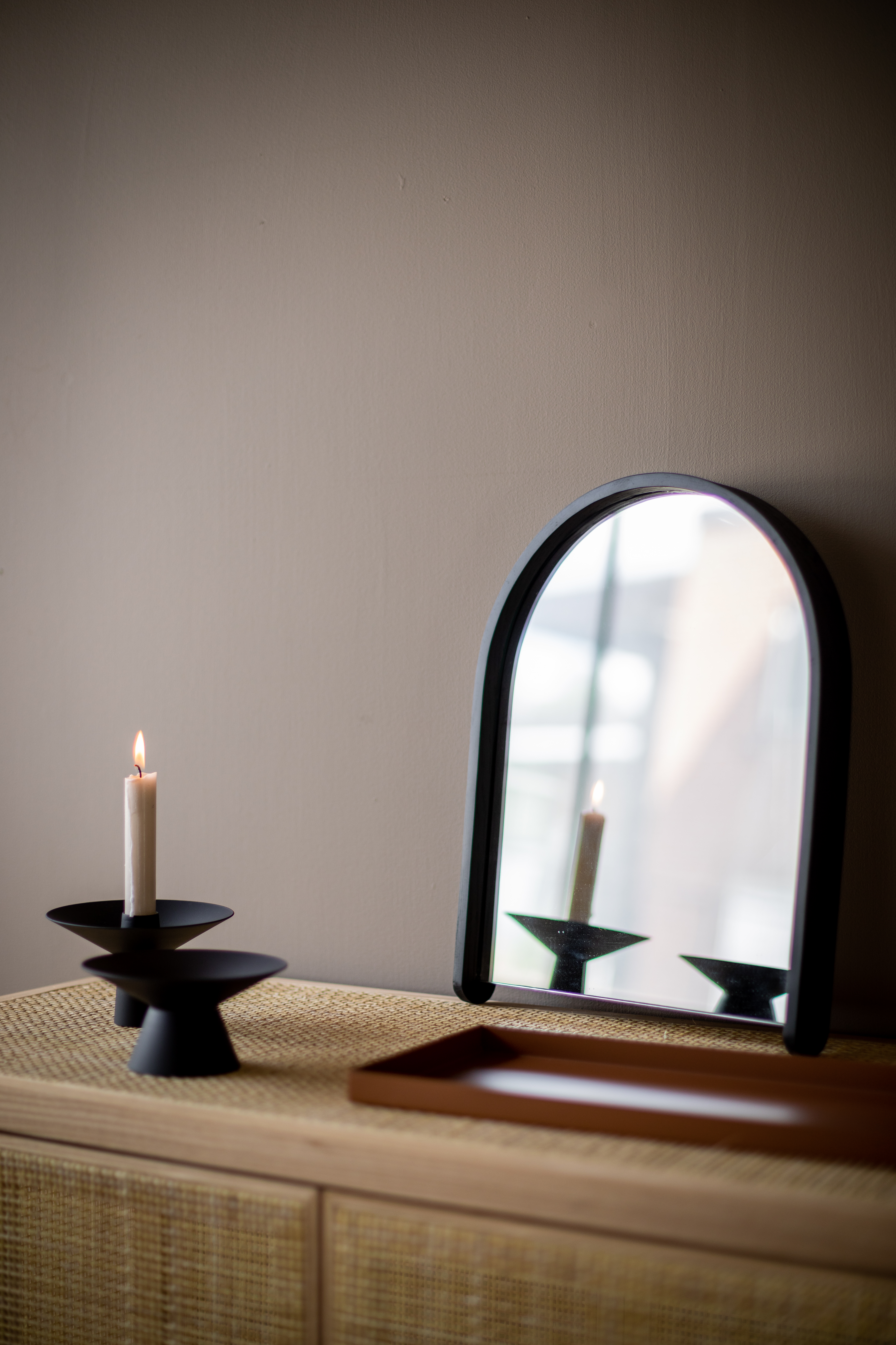 Candle holder Uma, black